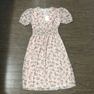 Wilfred Puff Daughter Button Up Puff Sleeve Midi Dress